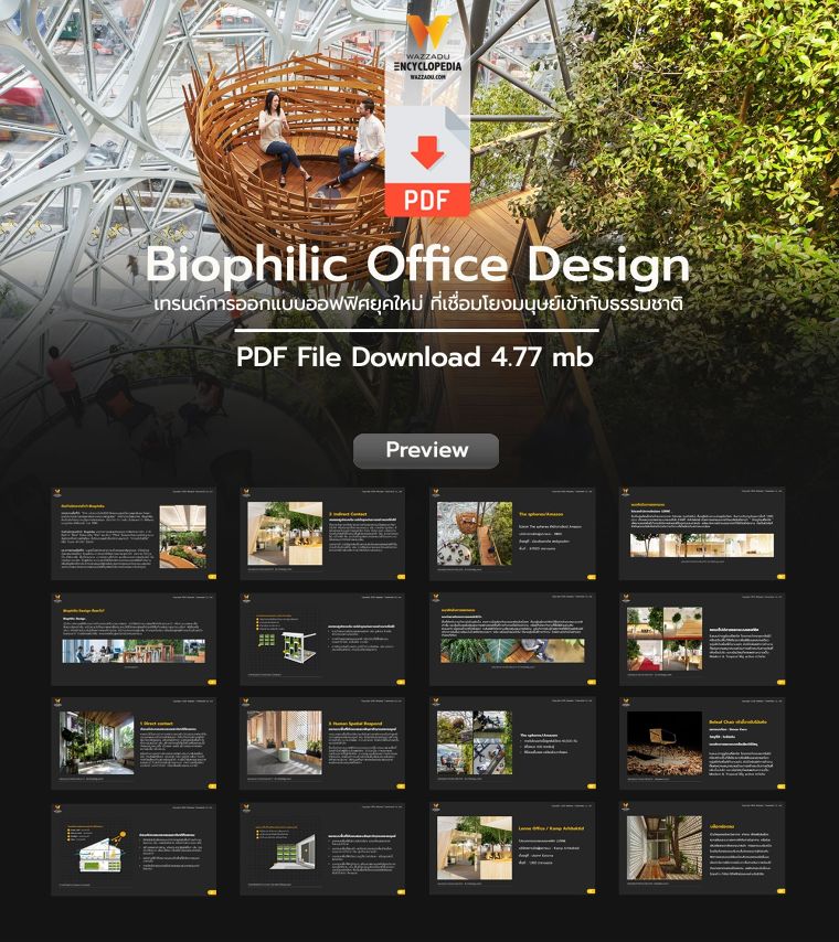 Biophilic Office Design เทรนด์การออกแบบออฟฟิศยุคใหม่ ที่เชื่อมโยงมนุษย์เข้ากับธรรมชาติ (PDF Download) ภาพประกอบ