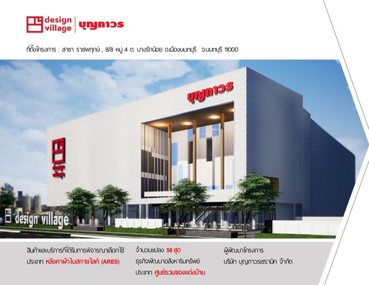 DESIGN VILLAGE Ratchaphruek อาคาร ดีไซน์วิลเลจ ราชพฤกษ์ ผลงานการติดตั้ง : ผ้าใบสกายไลท์ รุ่น ARES FIX ที่ตั้ง ถ. ราชพฤกษ์ ตำบล บางรักน้อย อำเภอเมืองนนทบุรี นนทบุรี 11000 จำนวน 56 ชุด อาคารแสดงสินค้า โดย บริษัท บุญถาวรเซรามิค จํากัด