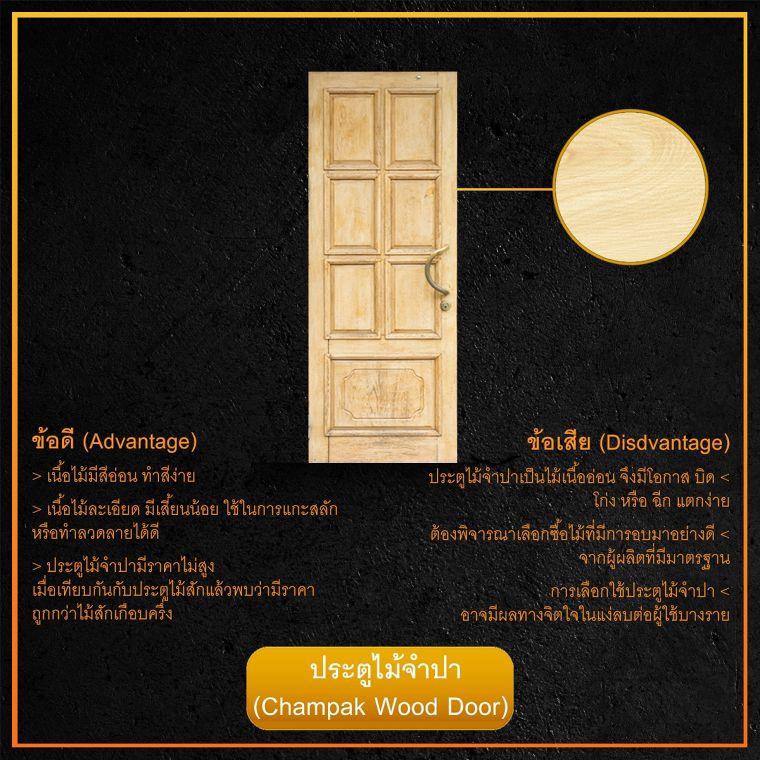 เปรียบเทียบคุณสมบัติ และข้อดี-ข้อเสีย ประตูไม้สัก และประตูไม้จริง 9 ชนิด  ภาพประกอบ