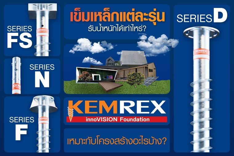 เข็มเหล็กแต่ละรุ่น รับน้ำหนักได้เท่าไหร่ ? เหมาะกับโครงสร้างอะไรบ้าง ? ภาพประกอบ