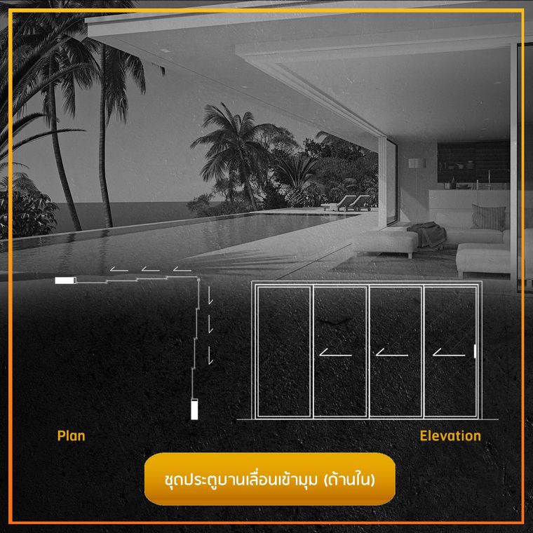 รวมข้อมูลวัสดุศาสตร์ และรูปแบบประตูบานเลื่อนแต่ละประเภท (Sliding Doors)  ภาพประกอบ
