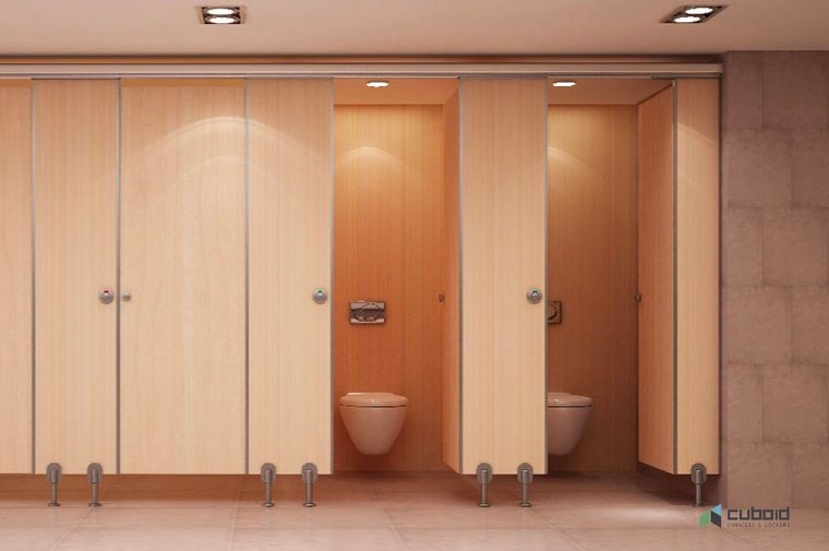 ไอเดียการเลือกใช้ cubicle toilet และวัสดุปิดผิวในห้องน้ำสาธารณะ  ภาพประกอบ