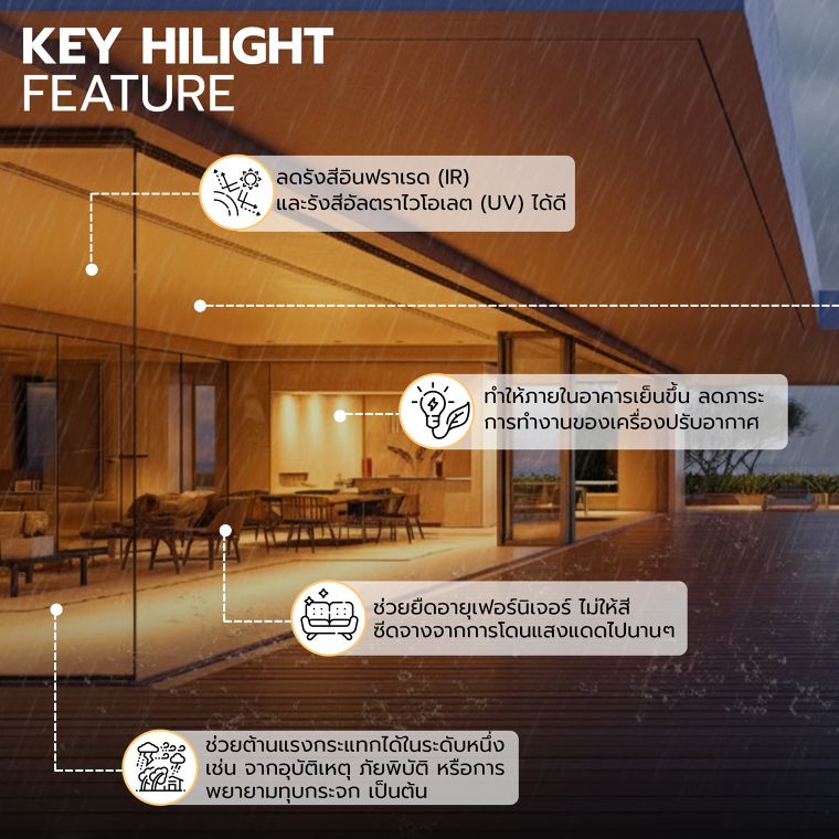 เมื่ออาคารได้รับผลกระทบจากภัยธรรมชาติอย่างพายุ หรือ แผ่นดินไหว ฟิล์มที่ดีจะช่วยเพิ่มความปลอดภัยให้ผู้ใช้อาคารได้อย่างไร? Ceramic Safety Film for Resilience Design ภาพประกอบ