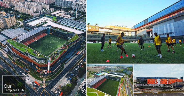 "Our Tampines Hub" สถาปัตยกรรมเพื่อชุมชน ที่นำฟังก์ชั่นห้างสรรพสินค้า ,สวน และสนามฟุตบอลมารวมกันได้อย่างลงตัว ในพื้นที่เมืองที่มีอยู่อย่างจำกัด  ภาพประกอบ