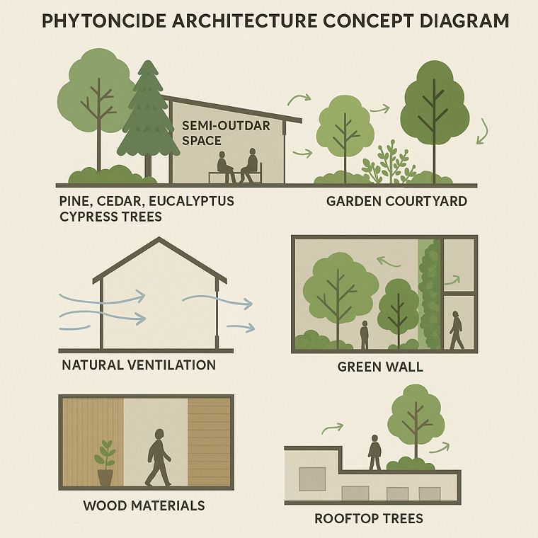 ไขความลับธรรมชาติ “ไฟทอนไซด์” พลังบำบัดจากป่าไม้ สู่ออกแบบสถาปัตยกรรมเพื่อสุขภาวะที่ดี ภาพประกอบ