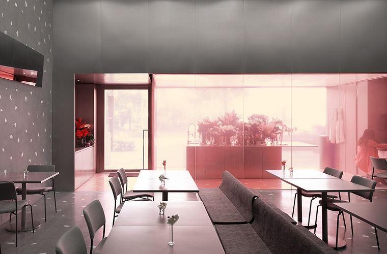 การออกแบบ Visual Experience Architecture ด้วยลูกเล่นการใช้โทนสีให้สัมพันธ์กับพื้นที่การใช้งาน " Nous Restaurant & Flowers Project " ภาพประกอบ