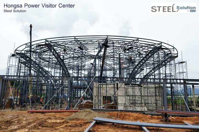 ขีดความสามารถที่โดดเด่นของระบบโครงสร้างเหล็กช่วงพาดยาว Cellular Beam : Hongsa Power Visitor Center Project ภาพประกอบ