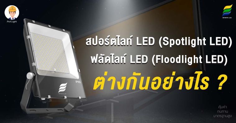 สปอร์ตไลท์ LED (Spotlight LED) กับ ฟลัดไลท์ LED (Floodlight LED) ต่างกันอย่างไร ? INFINITE LED มีคำตอบ!! ภาพประกอบ