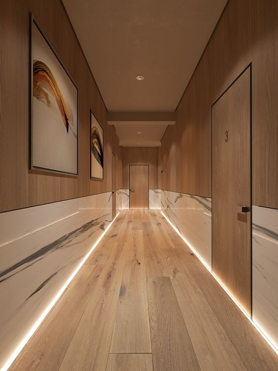ตกแต่งโถงทางเดินงานโครงการ ให้ดูมีสไตล์ Modern&Luxury ด้วยไม้ลามิเนต ภาพประกอบ