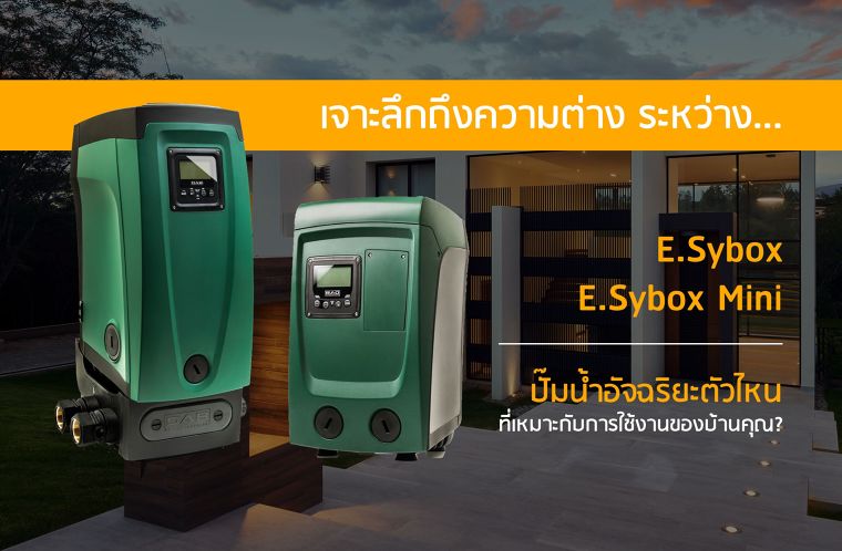 เจาะลึกถึงความต่าง ระหว่าง E.Sybox และ E.Sybox Mini ปั๊มน้ำอัจฉริยะตัวไหนที่เหมาะกับการใช้งานของบ้านคุณ?  ภาพประกอบ