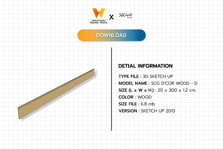 3D MODEL SKETCH UP FREE DOWNLOAD : SCG D'COR WOOD-D ภาพประกอบ