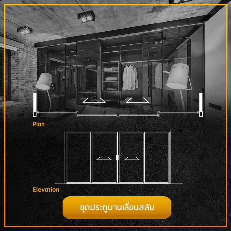 รวมข้อมูลวัสดุศาสตร์ และรูปแบบประตูบานเลื่อนแต่ละประเภท (Sliding Doors)  ภาพประกอบ