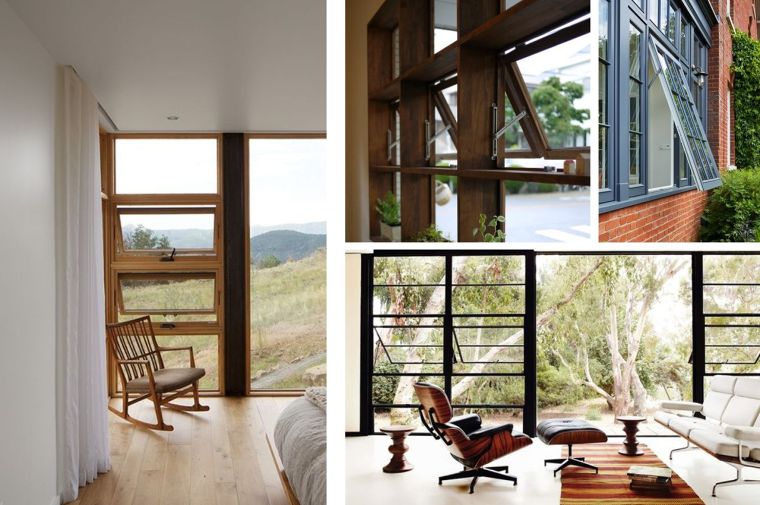 หน้าต่างบานกระทุ้ง (Awning Window)
