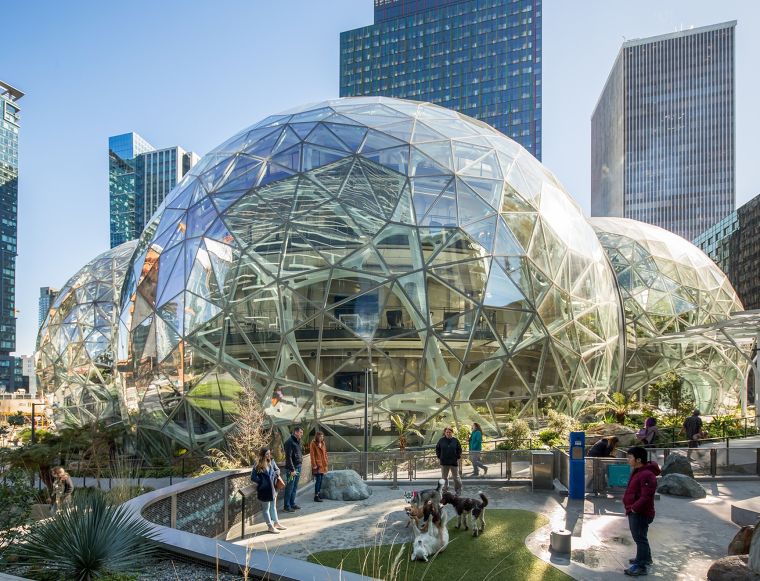 The Spheres สำนักงานใหม่ของ Amazon.com กับแนวคิดในการออกแบบ และการเลือกใช้วัสดุที่น่าสนใจ ภาพประกอบ
