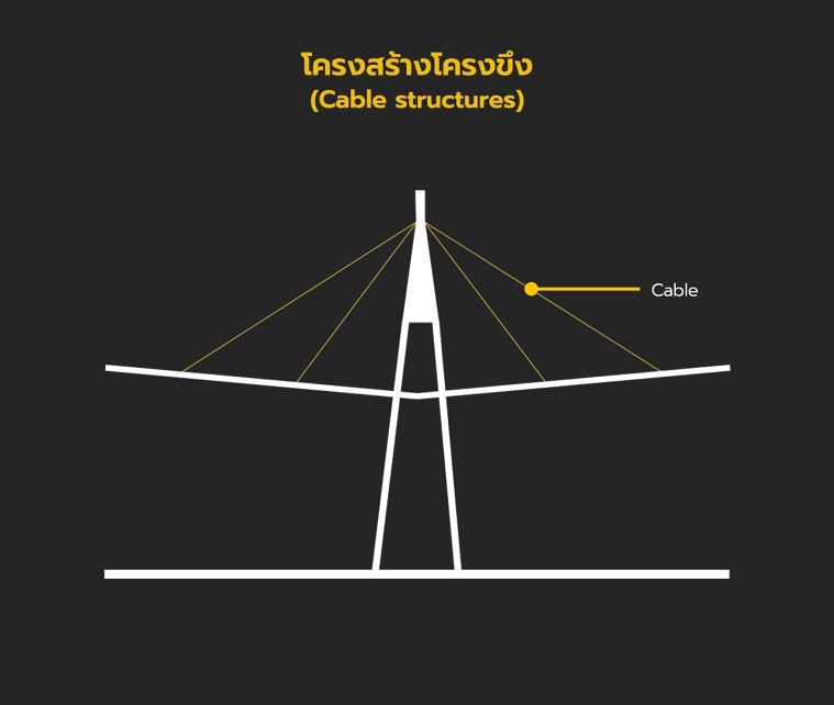 ตัวอย่างโครงสร้างโครงขึงหลังคาที่จอดรถ (ขนาดใหญ่)
