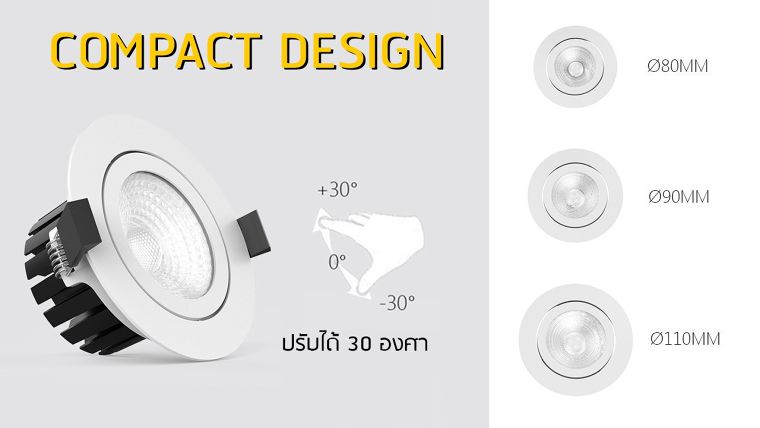เปลี่ยนพื้นที่ให้มีเสน่ห์ ด้วยมิติการให้แสงสว่างจากชุดโคมไฟ  LED Downlight  รุ่น CL102   ภาพประกอบ