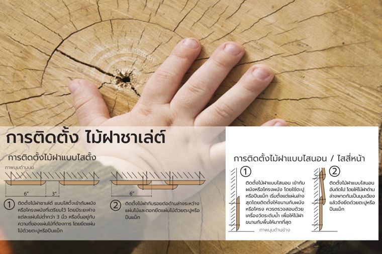 ไม้ฝาชาเล่ต์ มนต์เสน่ห์จากป่าปลูก ติดตั้งได้ทั้งแนวตั้งและแนวนอน   ภาพประกอบ