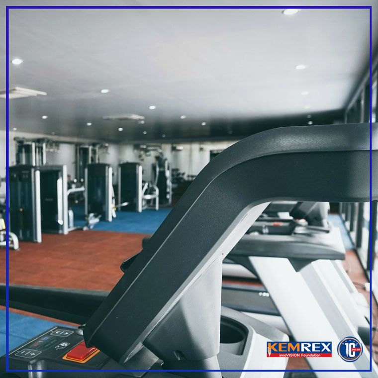 บรรยากาศภายในห้องชั้นสองของร้าน Saywow Fitness&nbsp; หลังงานก่อสร้างแล้วเสร็จ&nbsp;