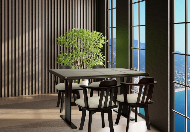ชุดโต๊ะรับประทานอาหาร สำหรับธุรกิจร้านอาหารเปิดใหม่ สไตล์ Contemporary จาก ECF ภาพประกอบ
