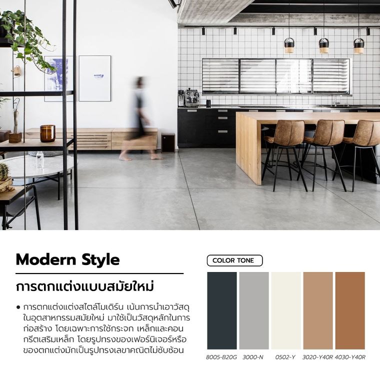 Modern Style สไตล์โมเดิร์น

คอลเลคชั่นสีจากแบรนด์สีจระเข้

ขอบคุณภาพประกอบจาก design-milk. com
