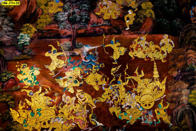 ภาพพิมพ์ลายวรรณดคี ติดตามฝาผนังห้องหรือวัดยิ่งดูสวยมากขึ้น
