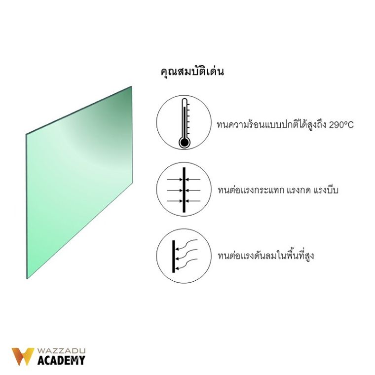 กระจกฮีทสเตร็งเท่น (Heat-Strengthened Glass) คืออะไร...? มีคุณสมบัติเด่น-ด้อยอย่างไร และสามารถในงานสถาปัตยกรรมส่วนใดได้บ้าง ภาพประกอบ