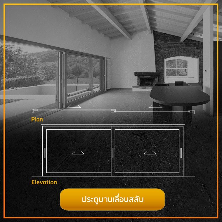 รวมข้อมูลวัสดุศาสตร์ และรูปแบบประตูบานเลื่อนแต่ละประเภท (Sliding Doors)  ภาพประกอบ