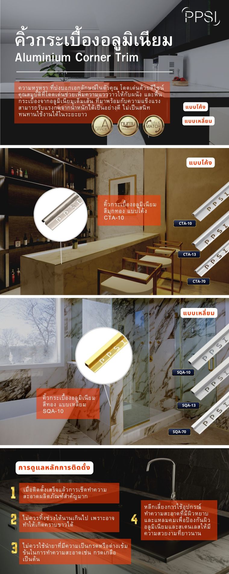 ประโยชน์ของคิ้วกระเบื้องอลูมิเนียม (The Benefits of Aluminium Corner Trim) by PPSI ภาพประกอบ