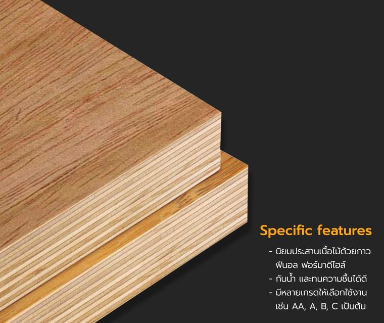 ไม้อัดประเภทใช้งานภายนอก&nbsp;(Exterior Plywood)
