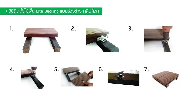  7 ขึ้นตอนง่ายๆ สำหรับการติดตั้งไม้พื้น Lite Decking รูปแบบ M Shape พร้อมทริคไอเดียการปูพื้นเล่นดีไซน์ ภาพประกอบ