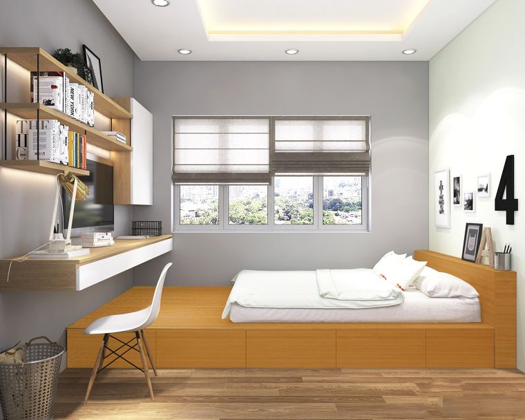 พื้นที่น้อยแต่ฟังชั่นก์ครบ กับการออกแบบเฟอร์นิเจอร์ Built-in ด้วย "ไม้อัดสักอิตาลีลายเส้น" ภาพประกอบ