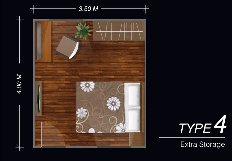 การจัด Pattern ห้องนอนขนาดเล็กในสไตล์ทรอปิคอล ให้ได้ Function การใช้งาน 4 รูปแบบ  ภาพประกอบ