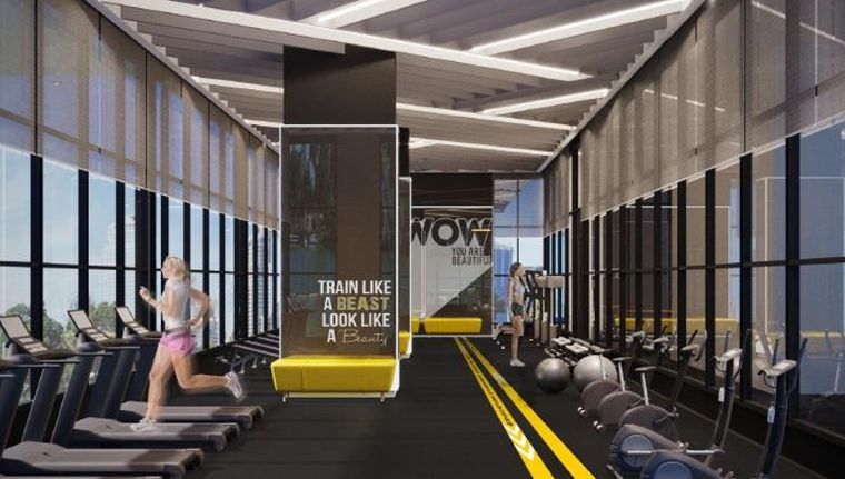 บรรยากาศการตกแต่งในส่วนของ&nbsp;Fitness