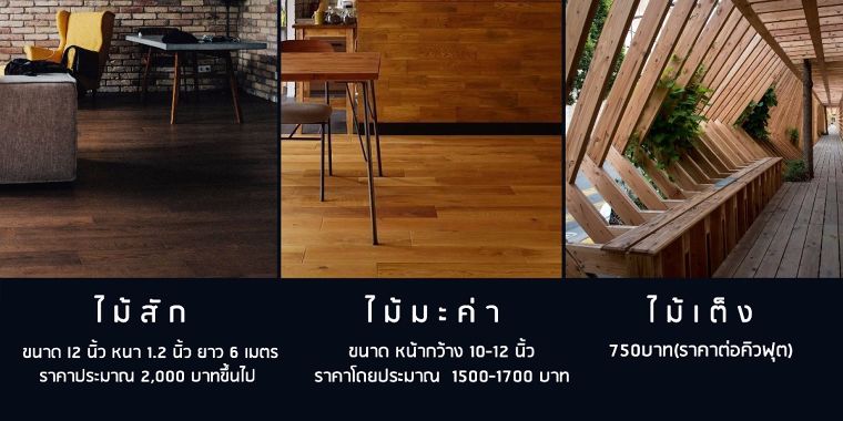 เปรียบเทียบให้เห็นชัดๆ ! ข้อแตกต่างของไม้ 3 ชนิด ที่ถูกนิยมนำมาใช้ในงานตกแต่ง ภาพประกอบ