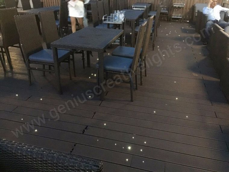 LED Fiber optic stars in floor @ร้าน Sky View by Sky Dome Resotel ลาดพร้าว กรุงเทพฯ