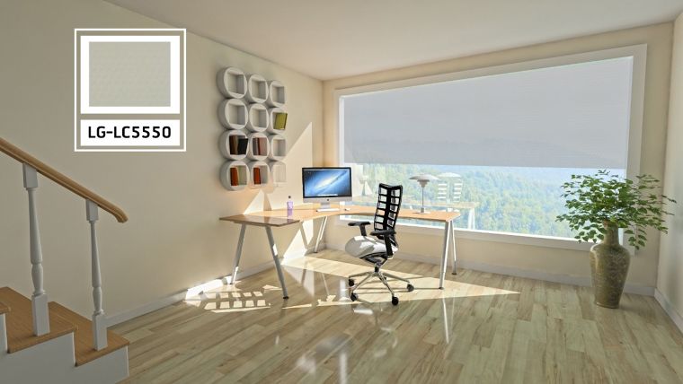 ตัวอย่าง ฟิล์มสติ๊กเกอร์ติดกระจก รหัส LG-LC5550 (สีขาว)&nbsp;