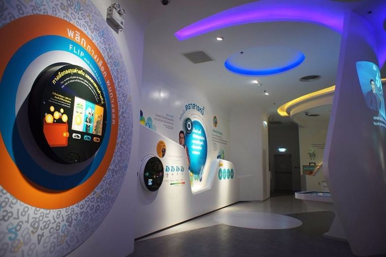 Project : Investory Museumบรรยากาศที่ประดับด้วยแสงสีสวยจากบนฝ้าและการใช้แสงสว่างส่องเน้นไปที่ผนังเพื่อเน้นย้ำเรื่องราวสำคัญ&nbsp;