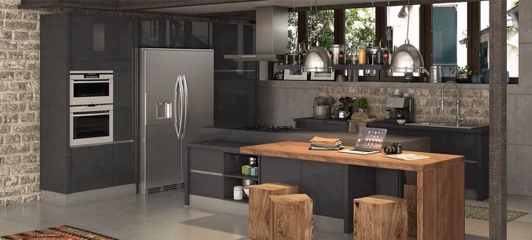 ไอเดียครัว สีเทาๆ  Grey and Concrete ภาพประกอบ