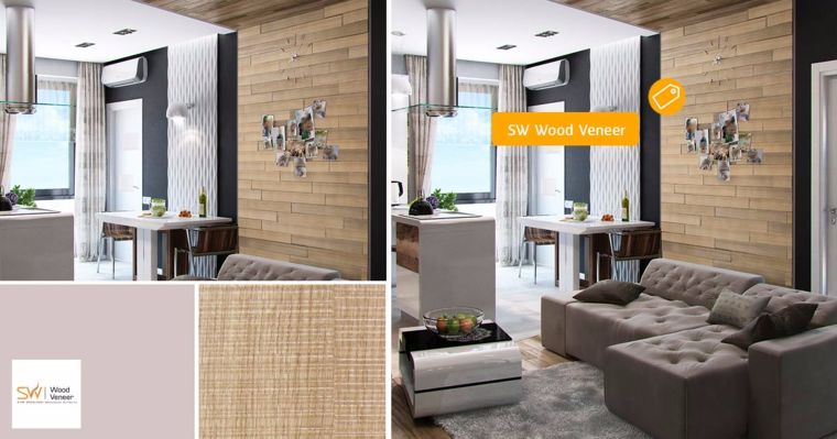 สร้างบรรยากาศที่อบอุ่นและน่าอยู่ กับการตกแต่งห้องรับแขกสไตล์ Modern Rustic ด้วยไม้วีเนียร์ ! ภาพประกอบ