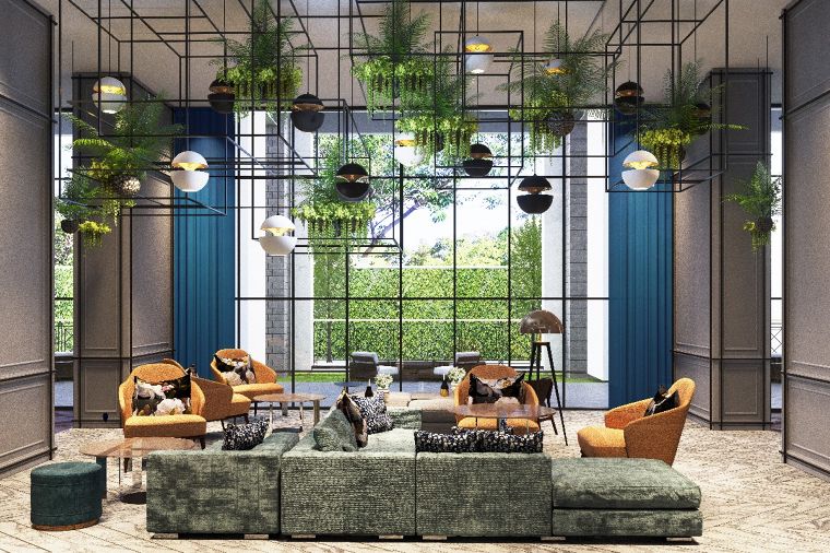 การนำเหล็กสีเข้มมาใช้ในการตกแต่งภายใน ในส่วนของเพดาน Co-Working Spaceซึ่งสะท้อนถึงกลิ่นอายความคลาสสิกในยุคปฏิวัติอุตสาหกรรมในอังกฤษ