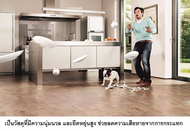 พื้นไม้คอร์ก (Cork Flooring) วัสดุปูพื้นที่คำนึงถึงการใช้งานของผู้สูงอายุ ,เด็ก และผู้พิการ ในรูปแบบ Universal Design  ภาพประกอบ